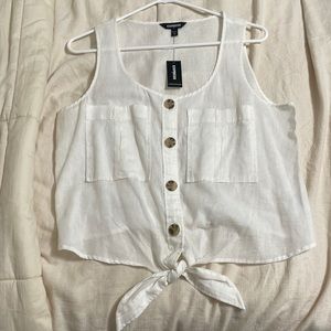 NWT Express Crop Top Cream
